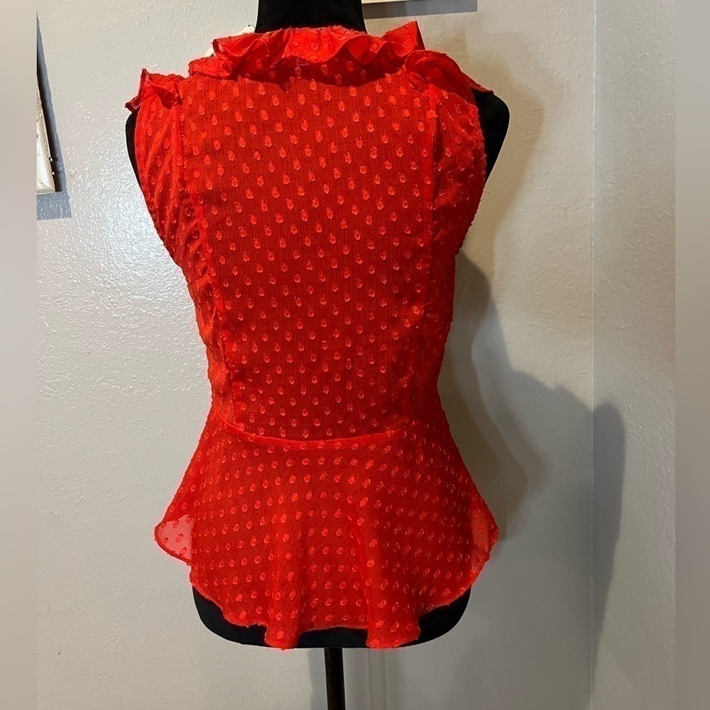 Maison d’amelia red ruffle shirt - Picture 7 of 8